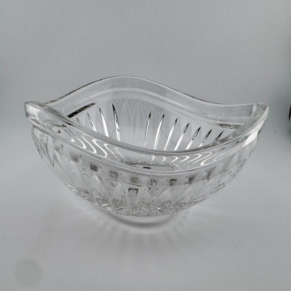 Vintage Mikasa Cimarron 6" Elegant Crystal Bowl Butterfly Circle Germany